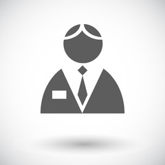 Person single flat icon.