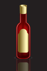 Red Beverage Bottle Vector