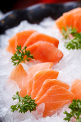 Salmon sashimi - japanese food style