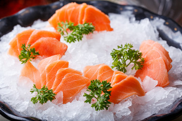 Salmon sashimi - japanese food style