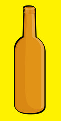 Retro Orange Wine Bottle