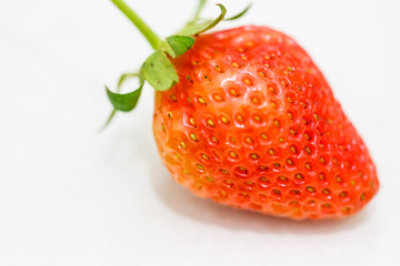 Strawberry berries on a white background.