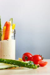 Hummus with vegetables