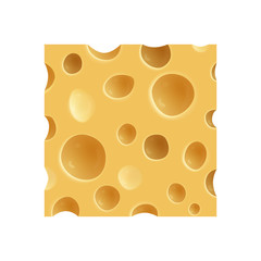 Piece of cheese with holes  pattern