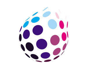 abstract 3D circle sphere logo