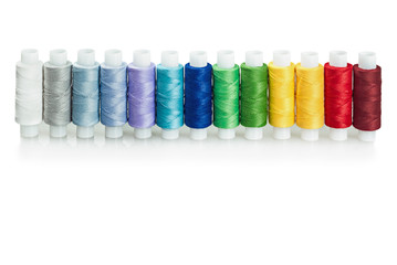 multicolored threads isolated