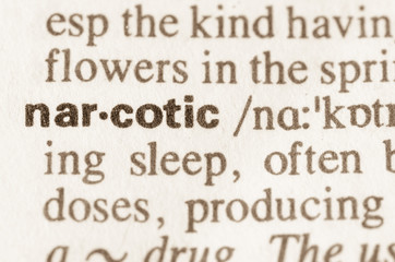 Dictionary definition of word narcotic
