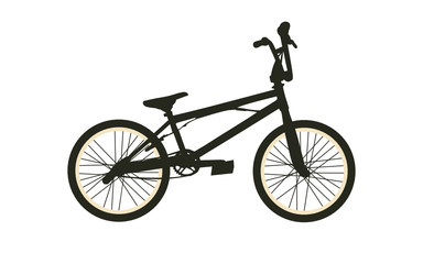 Obraz premium BMX Bike. Black Silhouette on White Background