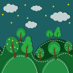 Forest At Night seamless