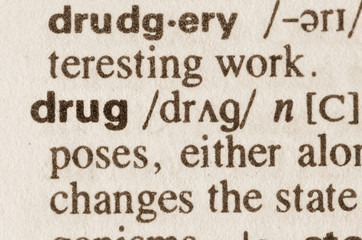 Dictionary definition of word drug
