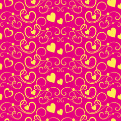 seamless background with hearts