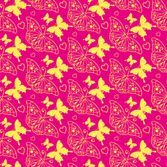 seamless pattern with butterflies