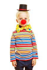 Kind als Clown zum Karneval