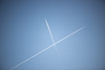 Flugzeugkreuzung