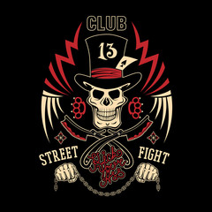 Street fight emblem