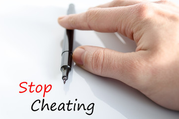 Stop Cheating Concept