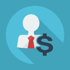 Flat modern design with shadow dollar