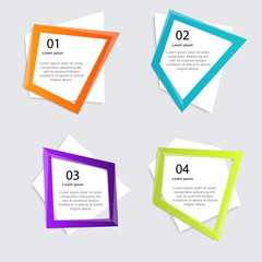 Vector colorful info graphics for your business presentations.