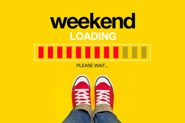 Weekend Loading Concept - obrazy, fototapety, plakaty