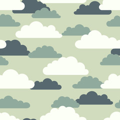 Seamless abstract colorful background made of clouds