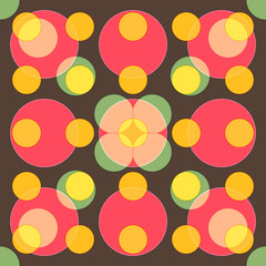 Seamless abstract colorful pattern made of transparent circles
