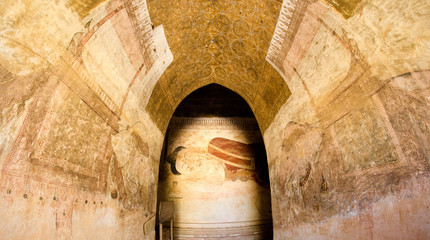 Fototapeta na wymiar Mural painting in Bagan