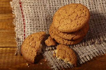 Homemade oatcakes with crumbs