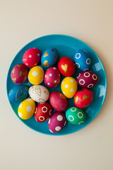 Easter Eggs on the plate