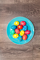 Easter Eggs on the plate