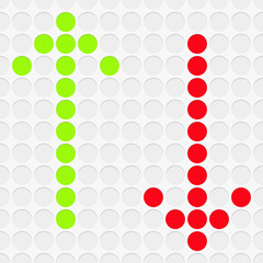 Green and red arrows