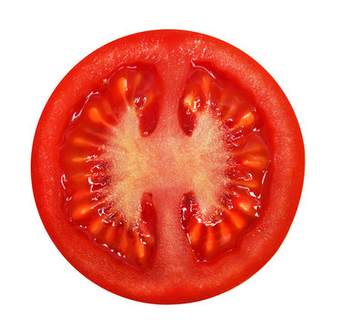 Fresh Red Tomato Isolated On A White Backround