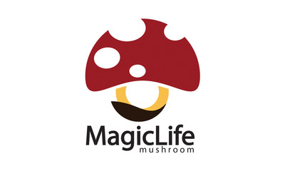 Obraz premium Mushroom logo on white background