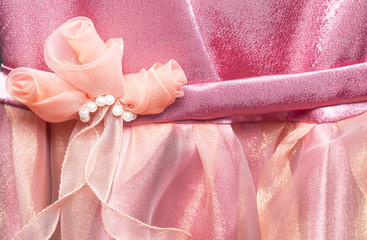 decorations on a pink dress