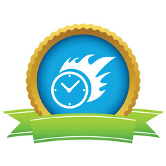 Gold hot clock logo