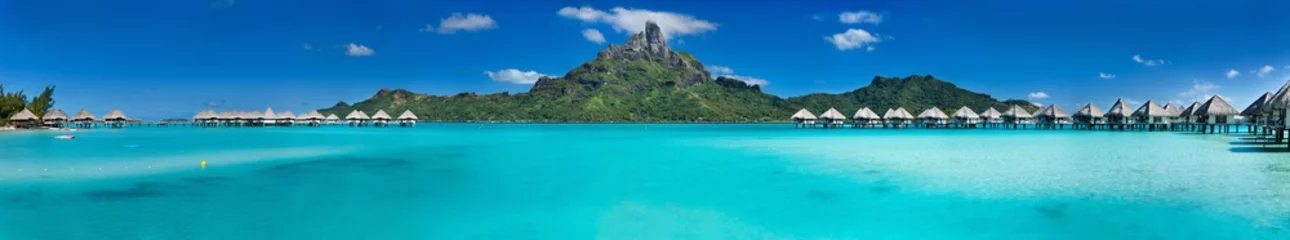 Crédence en verre imprimé Bora Bora, Polynésie française Panorama de Bora-Bora