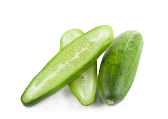 Cucumber isolated on white background