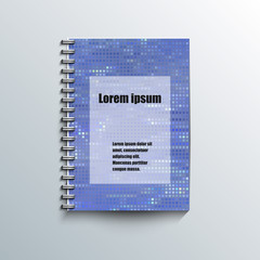 Notepad template with abstract background.