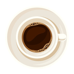 Cup of coffee. Vector illustration.