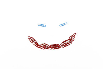 smiley face out of paperclips