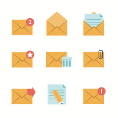 Message Icons Flat