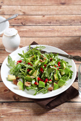 Salad with fresh avocado