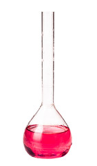 flask with reagent pink