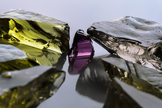 decorative glass shards