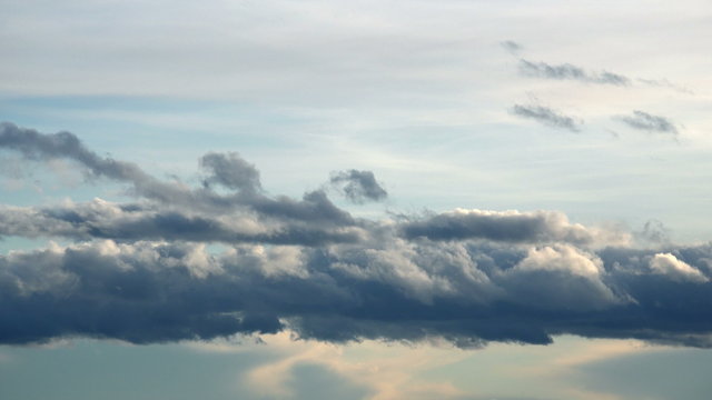 Time-lapse of clouds moving horizontally