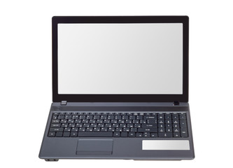 Electronic collection - Modern laptop isolated on white backgrou