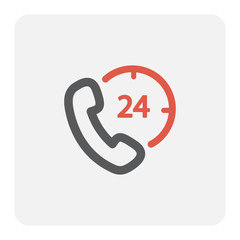 Call center service icon. Vector illustration.