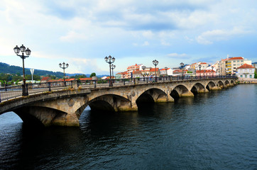 Fototapeta na wymiar Medieval bridge of Pontevedra (Galicia, Spain)