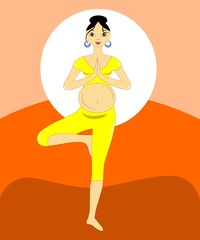 tree pose pregnancy and sun