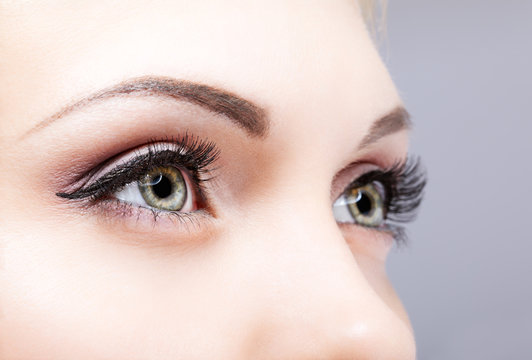 Close-up shot of female eyes