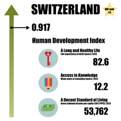 Human Development Index 2013 - No. 3, vector illustration